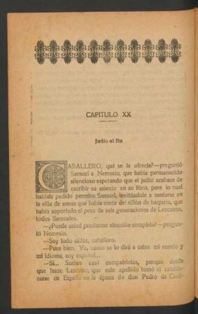 Capítulo XX - Judío al fin