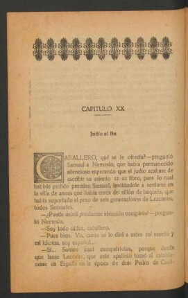 Capítulo XX - Judío al fin