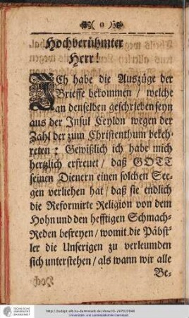 Hochberühmter Herr !