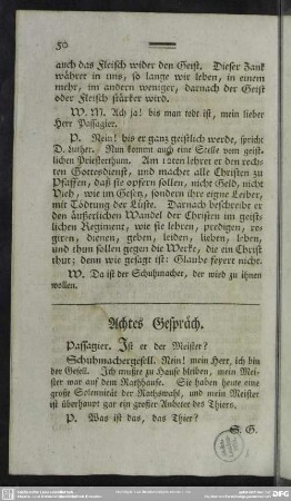 Achtes Gespräch