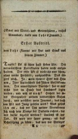 Die Schriftstellerin : Ein Lustspiel in 1 Aufzuge