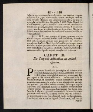 10-18, Caput III. De Corporis actionibus in animi affectus.