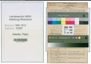 Entnazifizierung Peter Haerter , geb. 20.11.1900 (Landwirt)