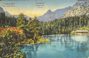 Die Hohe Tatra. Poprád-See 1513 m.