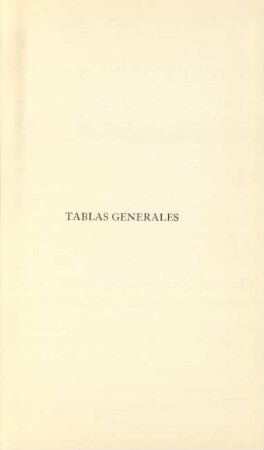 Tablas generales