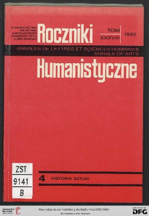 38: Roczniki Humanistyczne: Historia Sztuki = History of art = Histoire de l'art