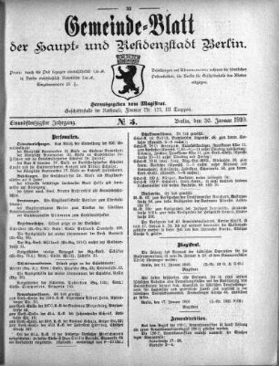 1910,5: No. 5, 30. Januar 1910