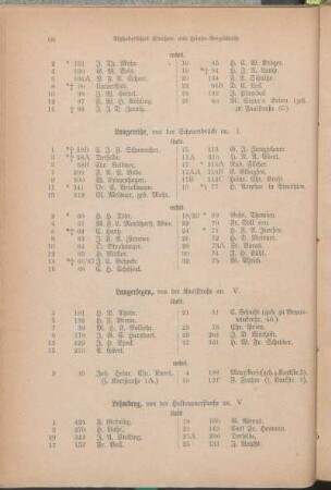 Langereihe. Langersegen. Lehmberg. [Lerchenstraße. Lorentzendamm. Lübecker Chaussee.]