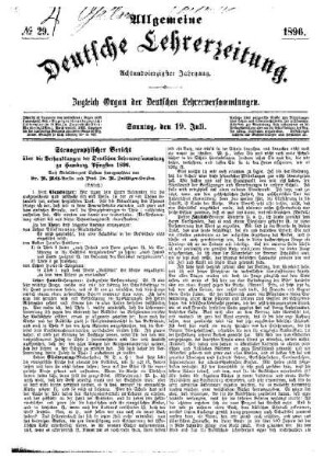 Stenographischer Bericht über die Verhandlungen der Deutschen Lehrerversammlung zu Hamburg, Pfingsten 1896 : Fortsetzung