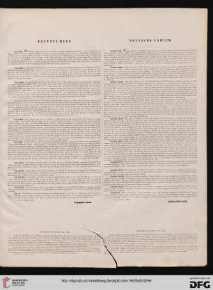 Neuntes Heft / Neuvième Cahier