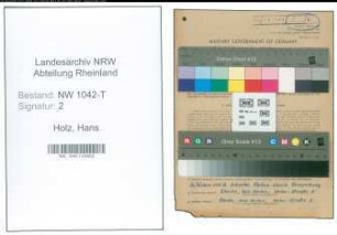 Entnazifizierung Hans Holz , geb. 14.02.1922 (Ingenieur)