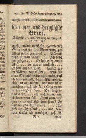 Der vier und dreyßigste Brief