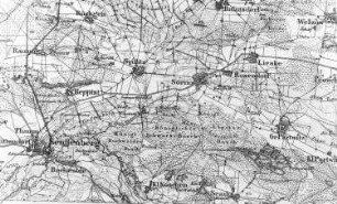 Neu-Seeland-Bahnsdorf-Lieske. Topographische Karte vom Preußischen Staate, Blatt 233 Alt Döbern, grav. 1850