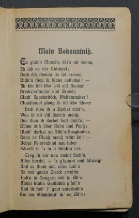 Mein Bekenntniss.