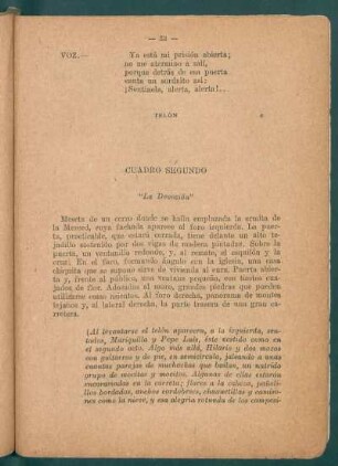 Cuadro segundo - "La Devoción"