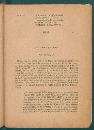 Cuadro segundo - "La Devoción"