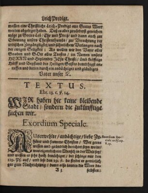 Textus. Ebr. 13. c. v. 14.