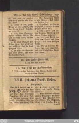 XXII. Lob- und Dank-Lieder.