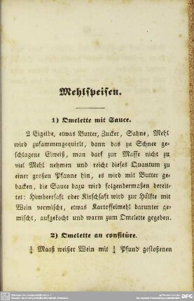 Mehlspeisen
