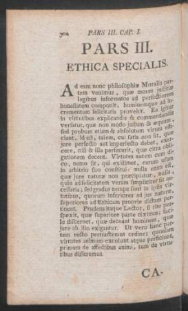 Pars III. Ethica Specialis
