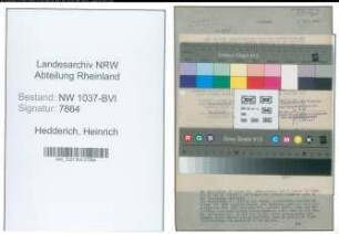 Entnazifizierung Heinrich Hedderich , geb. 28.01.1894 (Pflastermeister)