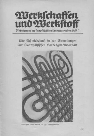 Werkschaffen und Werkstoff.