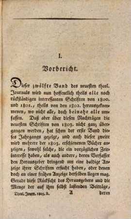 Journal für theologische Literatur. 6 = St. 7 - 12. 1803