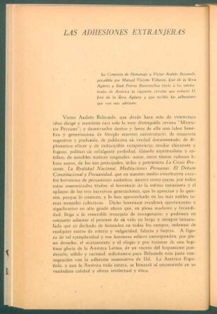 Las adhesiones extranjeras