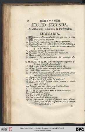 Sectio secunda: De Actionibus Realibus, & Personalibus