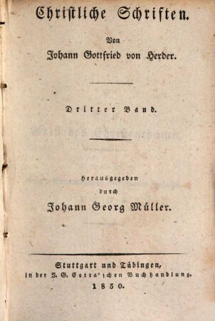 Christliche Schriften, 3. V. Vom Geist des Christenthums. VI. von Religion, Lehrmeinungen und Gebräuchen