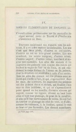 IV. Notions élémentaires de zoologie (a)