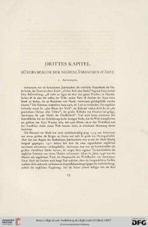 Drittes Kapitel: Dürers Besuch der niederländischen Städte