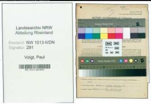 Entnazifizierung Paul Voigt , geb. 28.11.1886 (Studienrat)