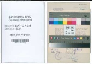 Entnazifizierung Wilhelm Homann , geb. 15.12.1901 (Ofenmaurer)