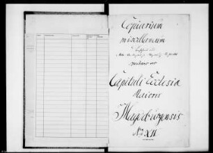 Copiale miscellaneum capituli ecclesiae majoris Magdeburgensis, enthaltend einige Lehn- und Pfandbriefe mit den Reversen über Athensleben und seine Zubehörungen