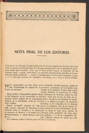 Nota final de los editores