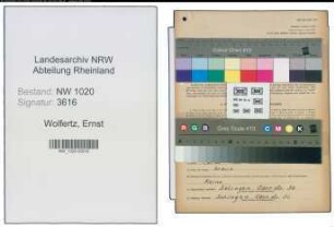 Entnazifizierung Ernst Wolfertz , geb. 23.02.1901 (Arbeiter)