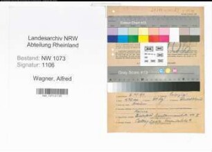 Entnazifizierung Alfred Wagner , geb. 06.10.1891 (Hilfsarbeiter)