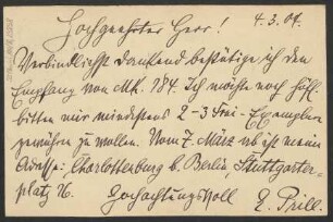 Brief an B. Schott's Söhne : 04.03.1904