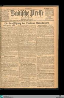 Badische Presse : Generalanzeiger der Residenz Karlsruhe und des Großherzogtums Baden, Abendausgabe