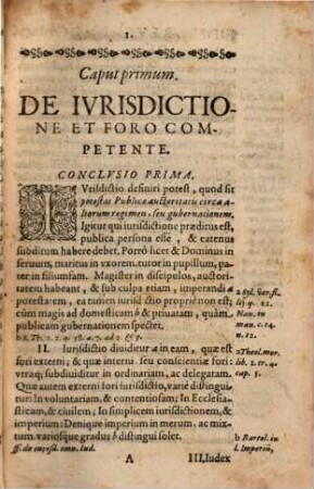 Conclusiones can. de iurisdictione et iudicis ordinar. potestate