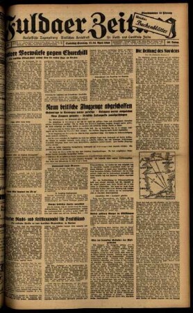Ausgabe vom Samstag, den 13. April 1940.