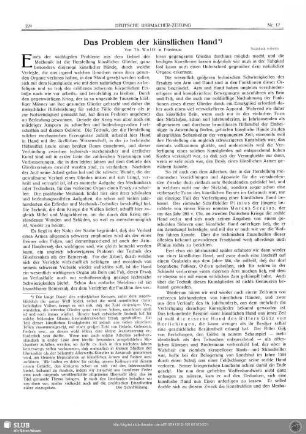 Das Problem der künstlichen Hand