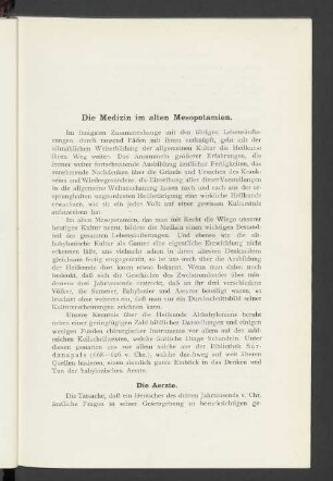 Die Medizin im alten Mesopotamien