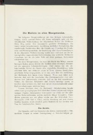 Die Medizin im alten Mesopotamien