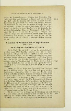I. Zeitalter der Reformation und der Gegenreformation 1517 - 1648