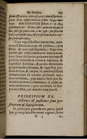 Principium XII. Actiones & paßiones sunt personarum & suppositorum.