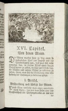 XVI. Capitel. Von denen Minen.
