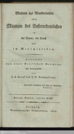Vierter Band, viertes Stück