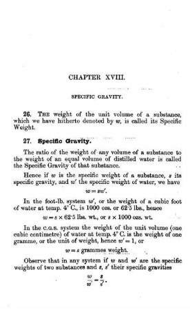 Chapter XVIII.: Specific Gravity.